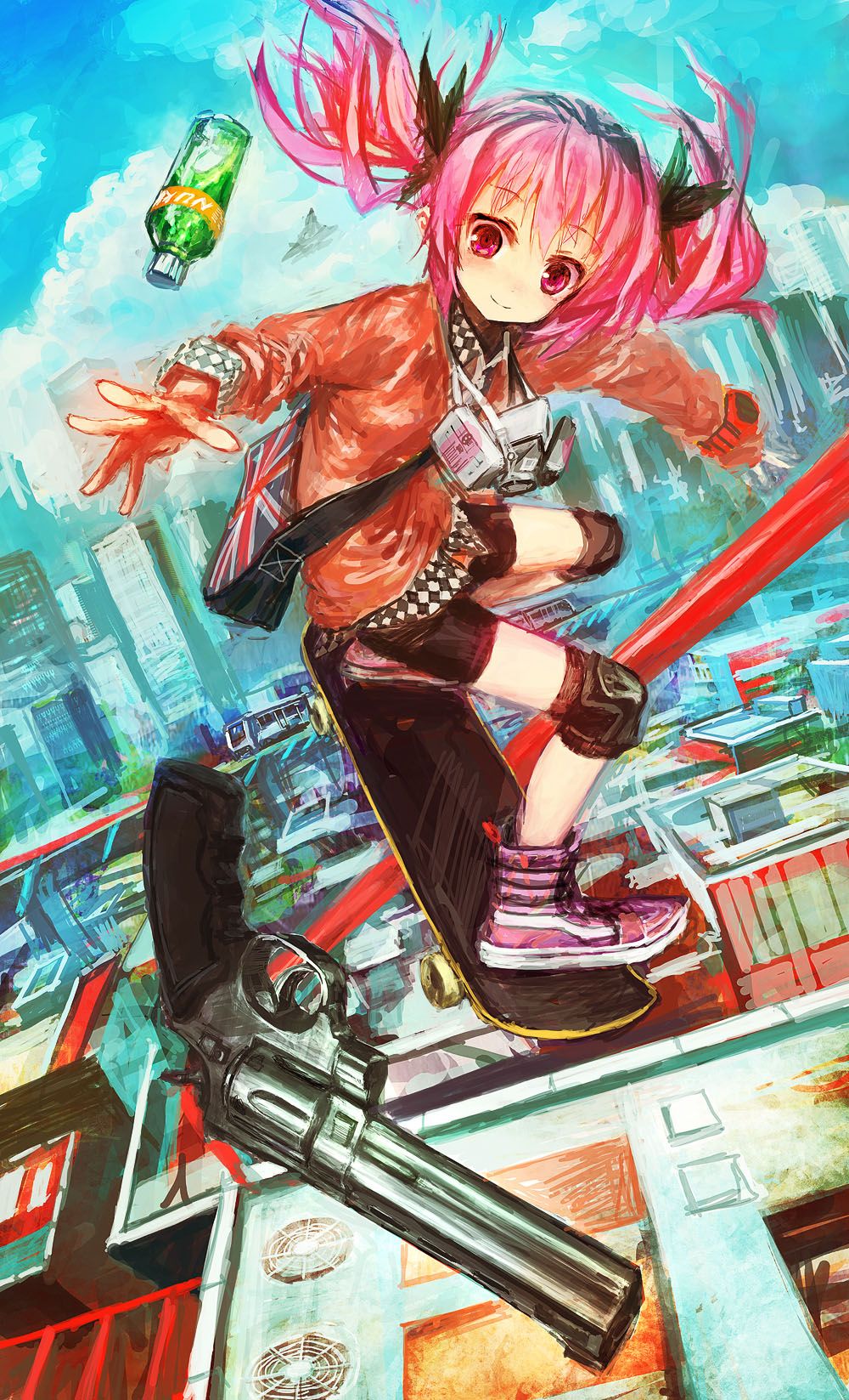 2560x1440 Skyline Anime Girl Skateboard 5k 1440P Resolution HD 4k  Wallpapers, Images, Backgrounds, Photos and Pictures