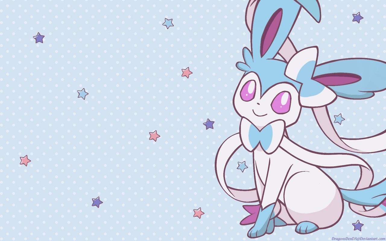 Download A magical Sylveon sparkles in the light Wallpaper  Wallpaperscom