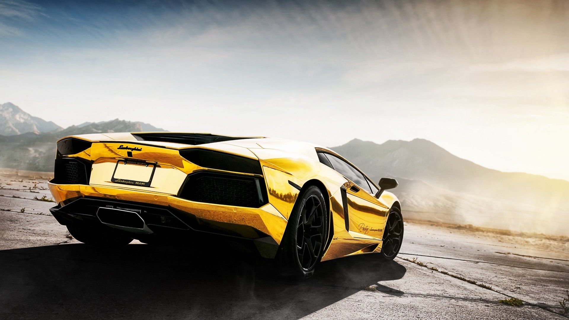 Wallpaper Yellow Lamborghini Aventador on Road During Daytime, Background -  Download Free Image