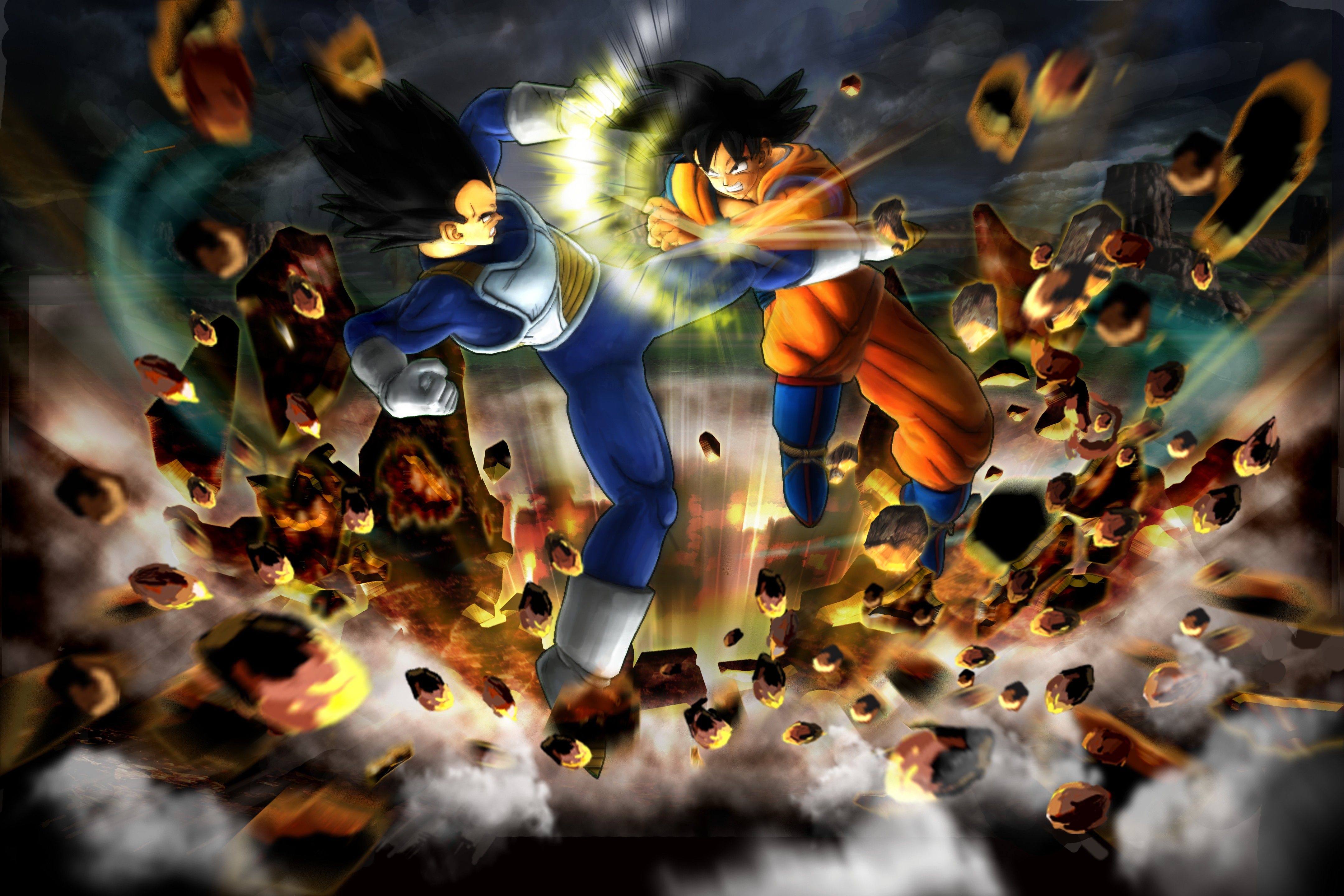 wallpaper for desktop, laptop  be62-dragon-ball-fire-art