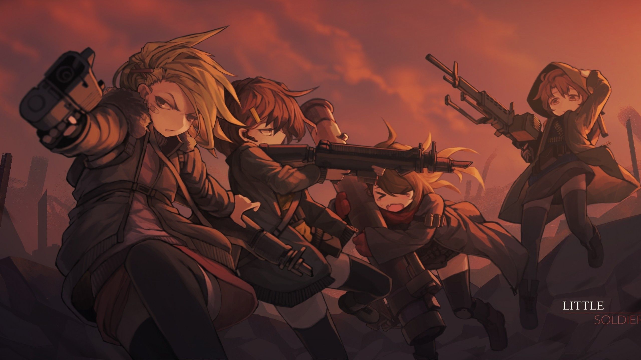 Sad tears girl boy armor red war battlefield legend hero legendary anime  wallpaper, 1440x900, 451817