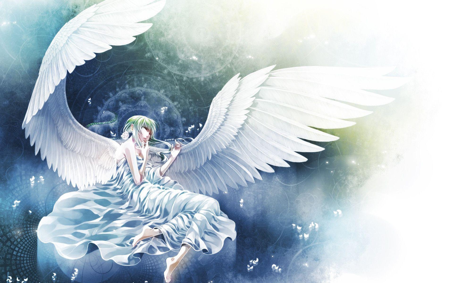 Angel Gamer Anime Girl Wings Halo 4K Wallpaper 43114