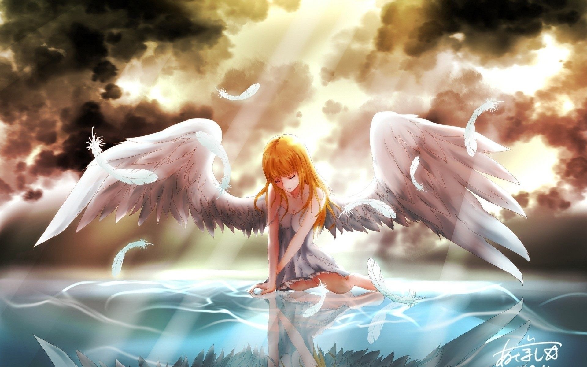 anime fallen angel wallpaper | Anime fallen angel, Angel wallpaper, Anime