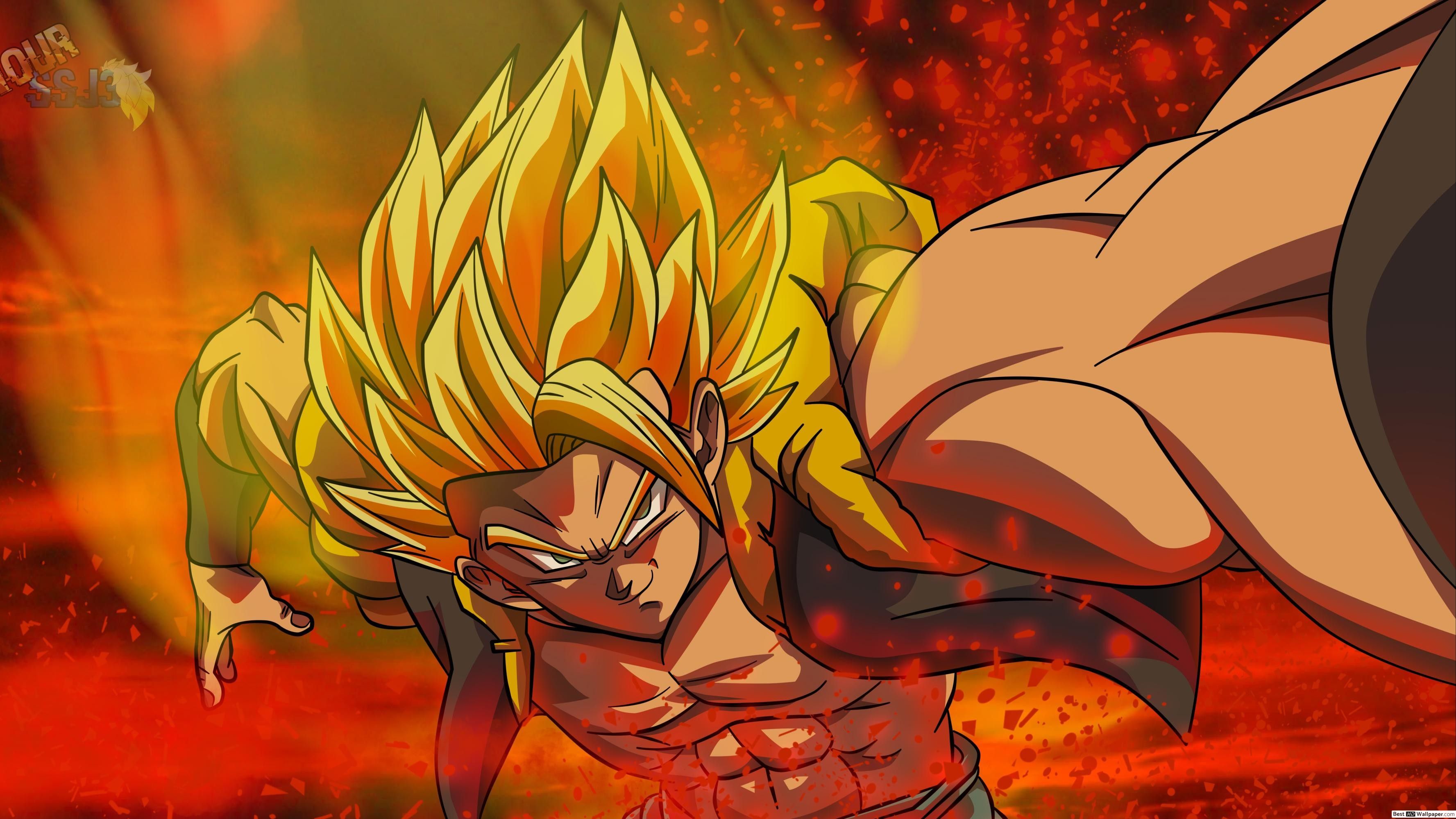 Download Goku harnesses his inner strength to transform into Super Saiyan 4  Wallpaper  Wallpaperscom
