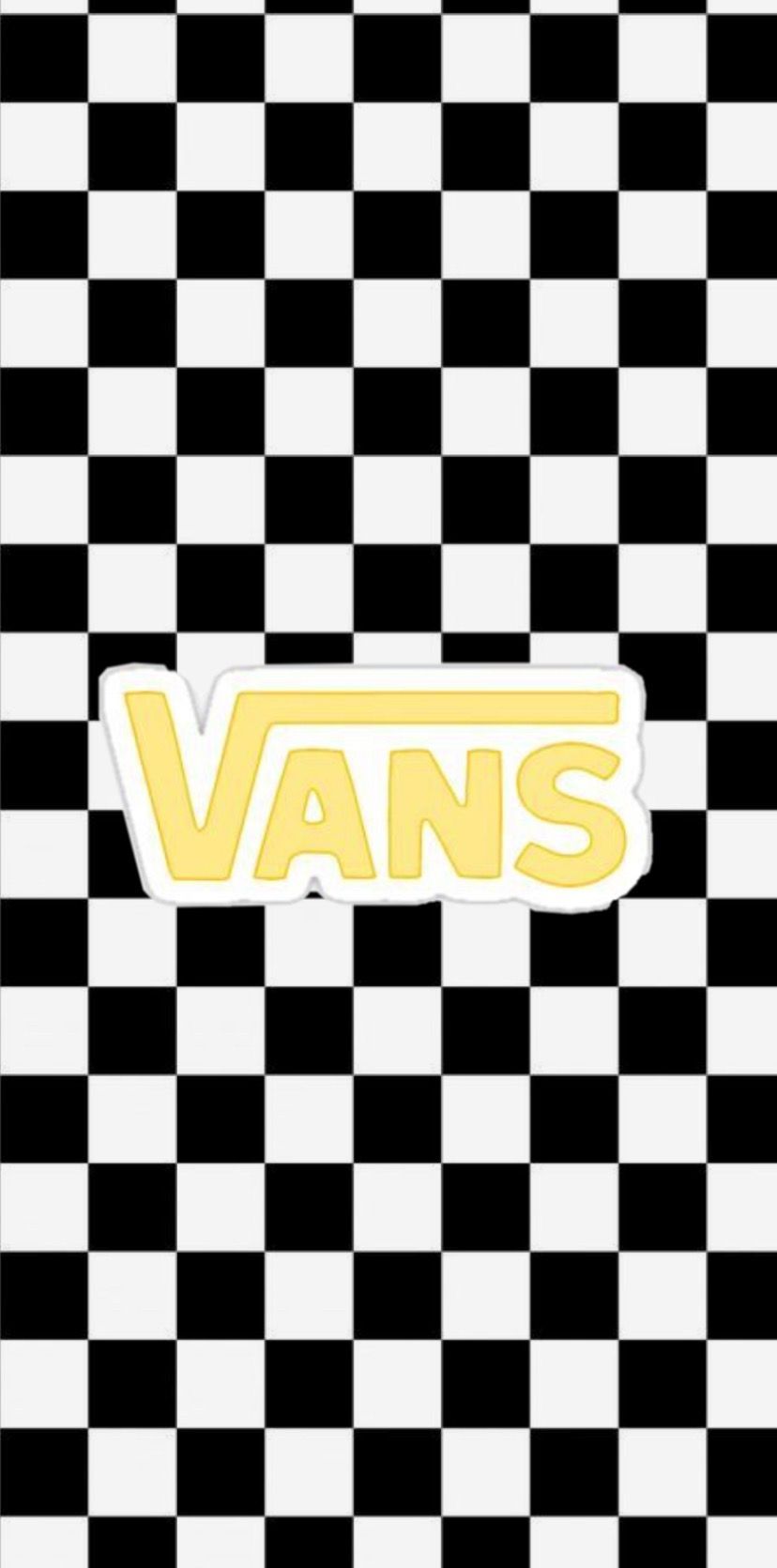 yellow checkered vans wallpaper 