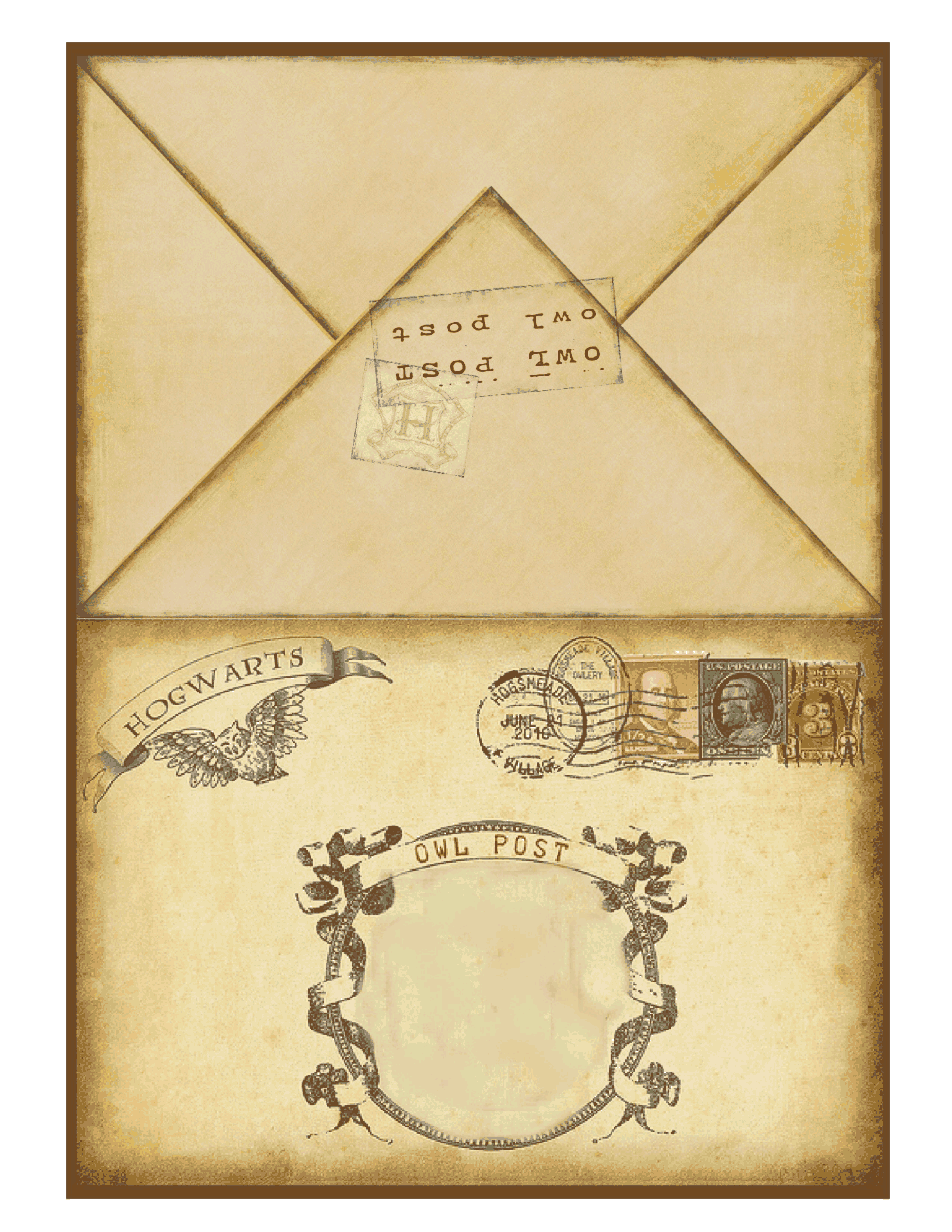 satélite Entrar em erupção Murchar hogwarts envelope template printable