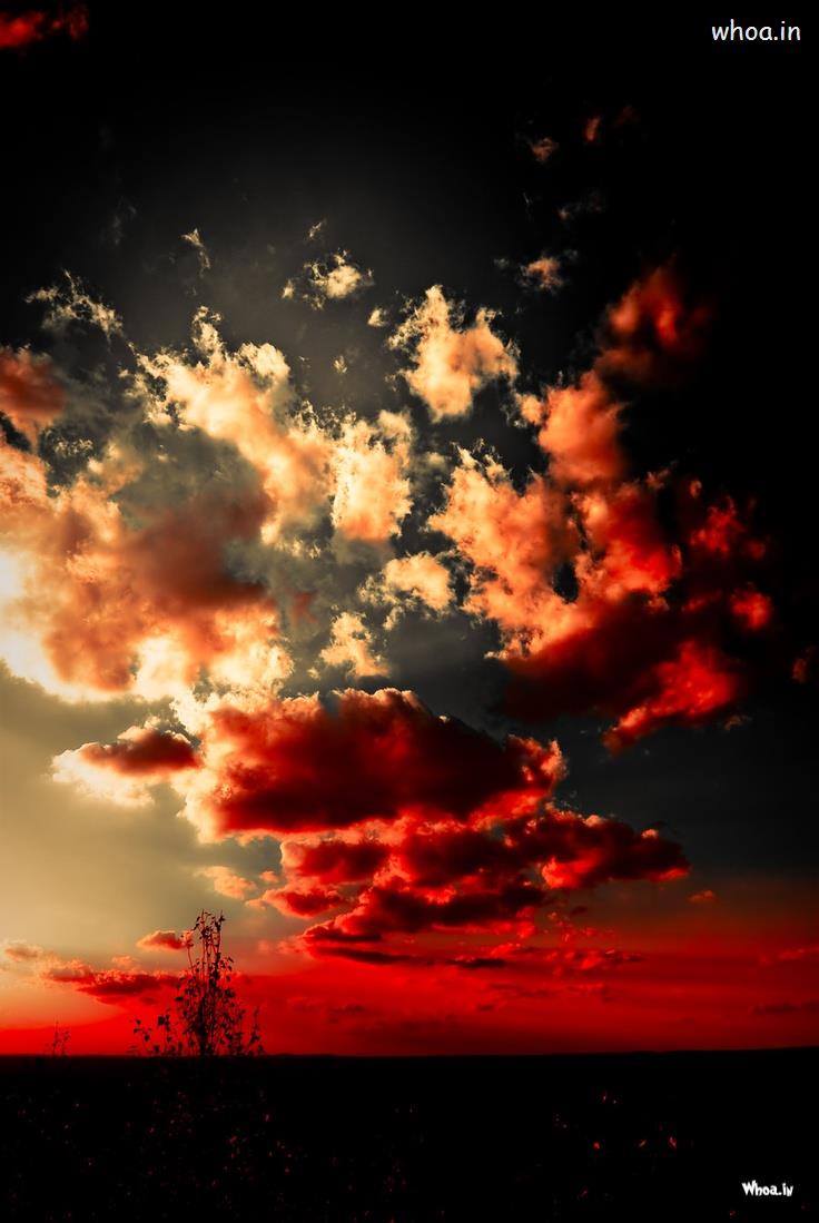 Download wallpaper 2560x1440 clouds dark red sky twilight widescreen  169 hd background