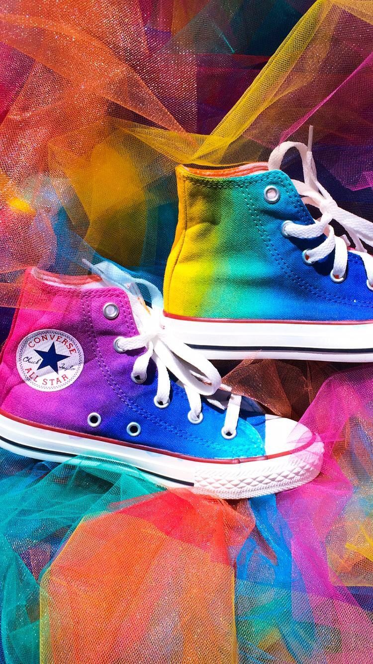Rain Bow Converse Shoes Wallpapers on WallpaperDog