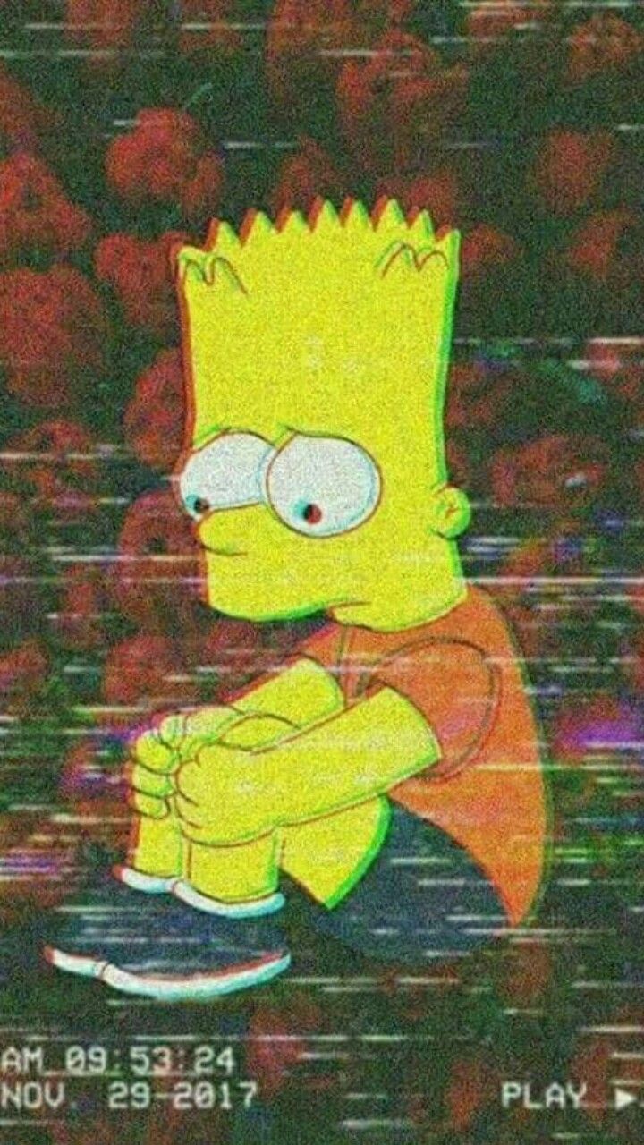 Sad Bart, galaxy, HD phone wallpaper