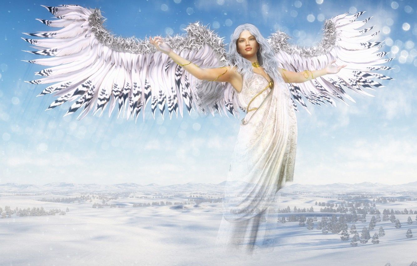 HD winter angel wallpapers