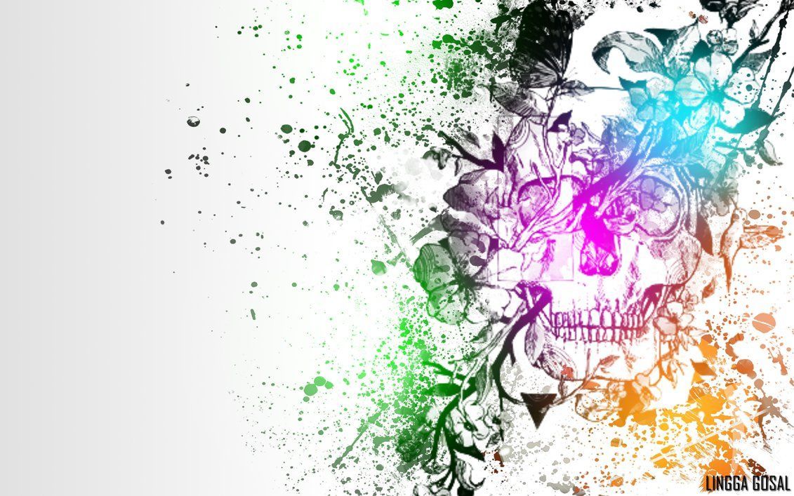Download A girly twist on the classic skull Wallpaper  Wallpaperscom