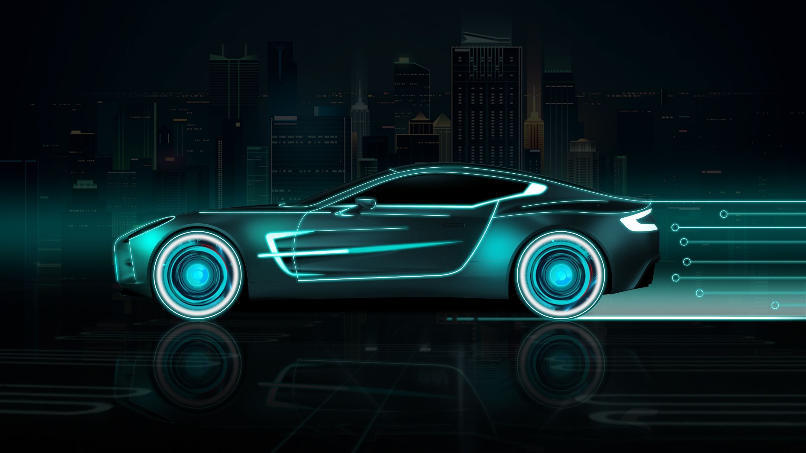 Neon Cool Car Wallpaper  Download to your mobile from PHONEKY