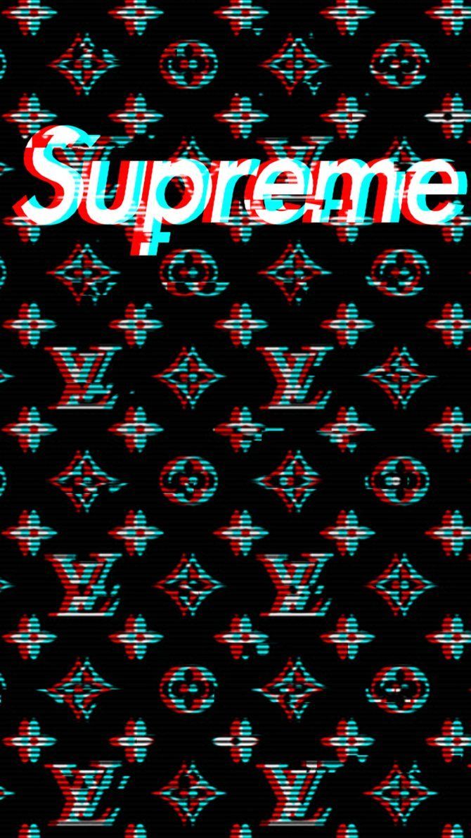 Neon Louis Vuitton on Dog iPhone Wallpapers Free Download