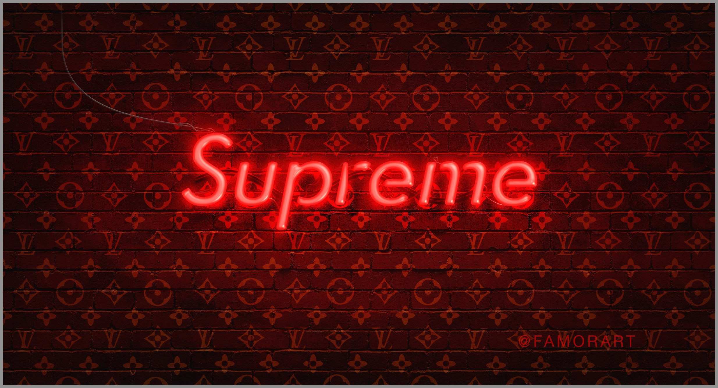 LV Supreme Logo Wallpapers on WallpaperDog