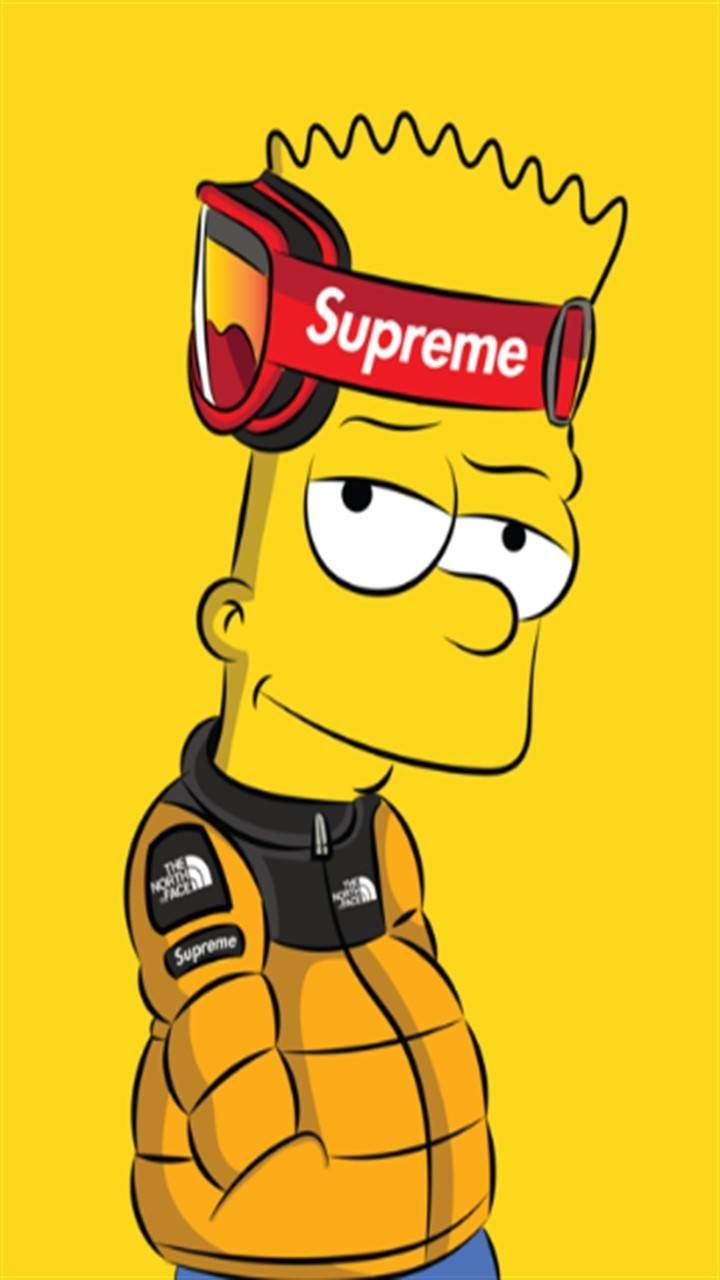 White Bart Simpson Supreme Wallpapers on WallpaperDog