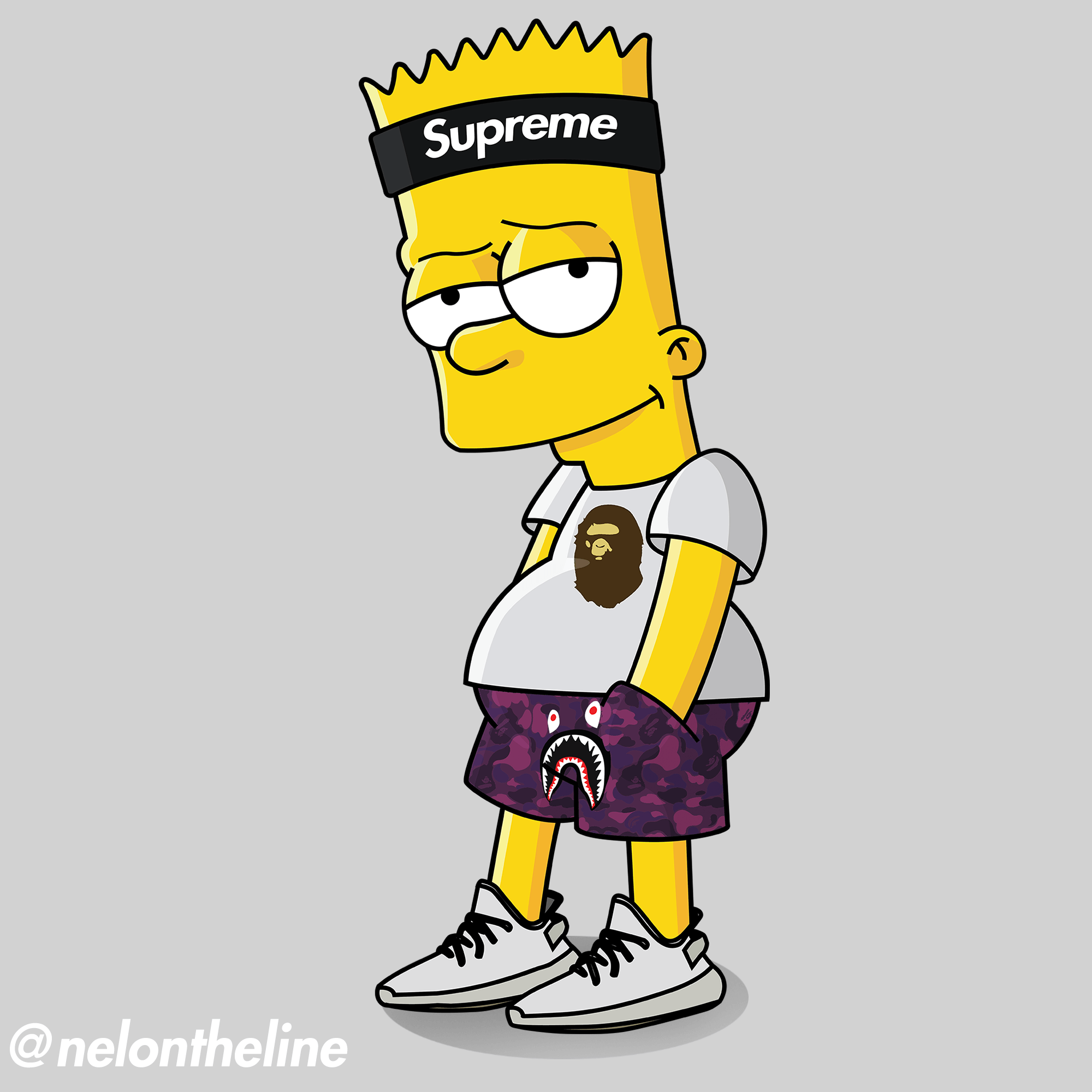 Download Sad Bart Simpsons Supreme Wallpaper