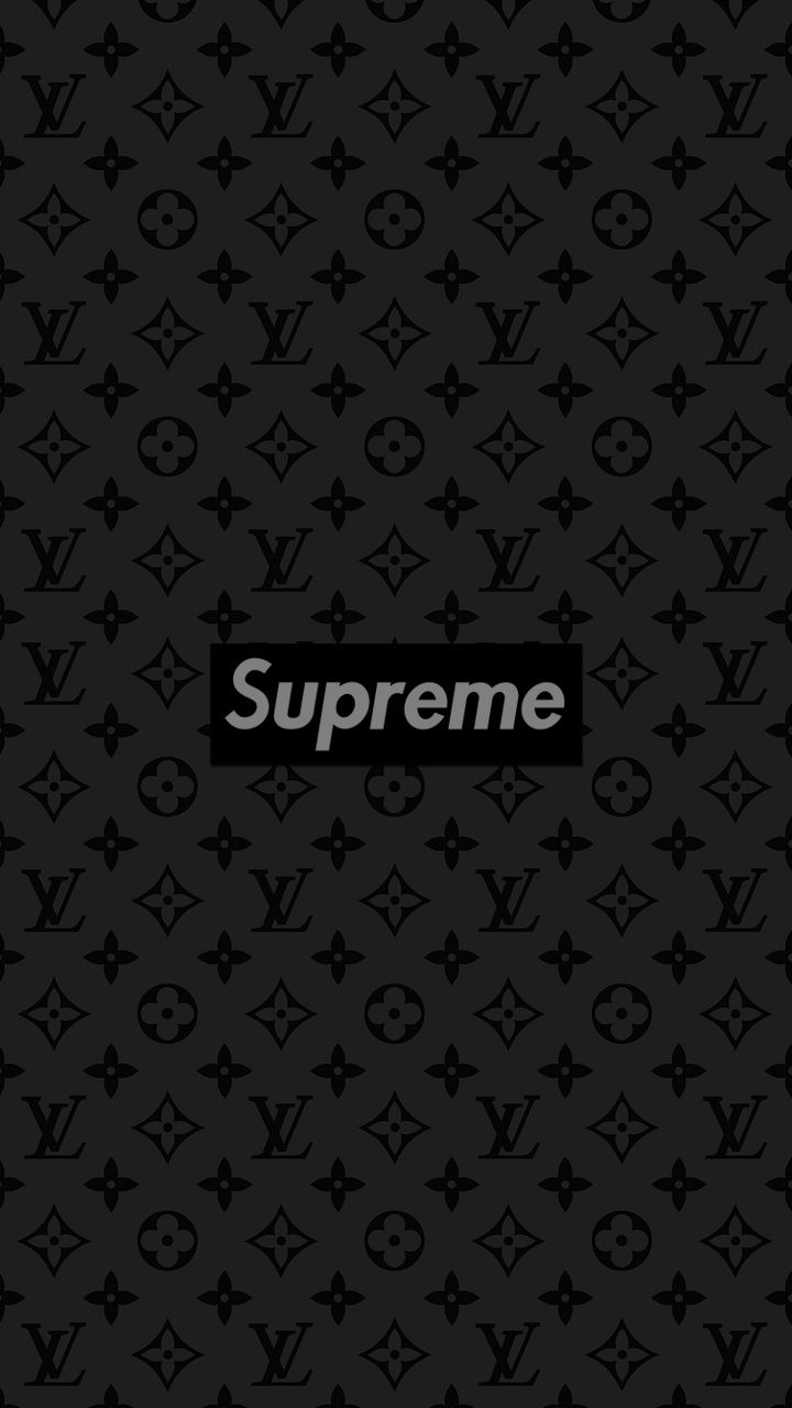 Vuitton X Supreme Black Wallpapers on