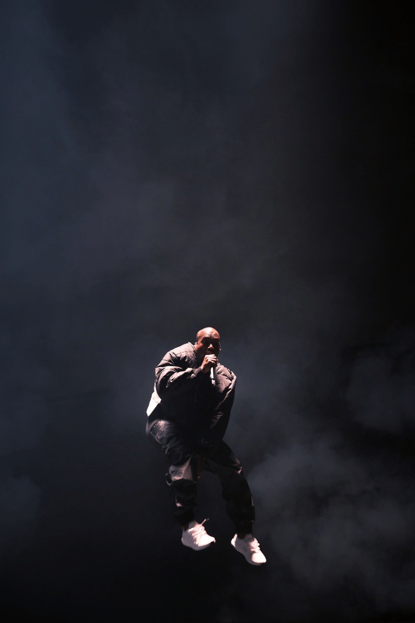 Wallpaper Man Crouching At Dimmed Light Yeezus Kanye West  Wallpaperforu