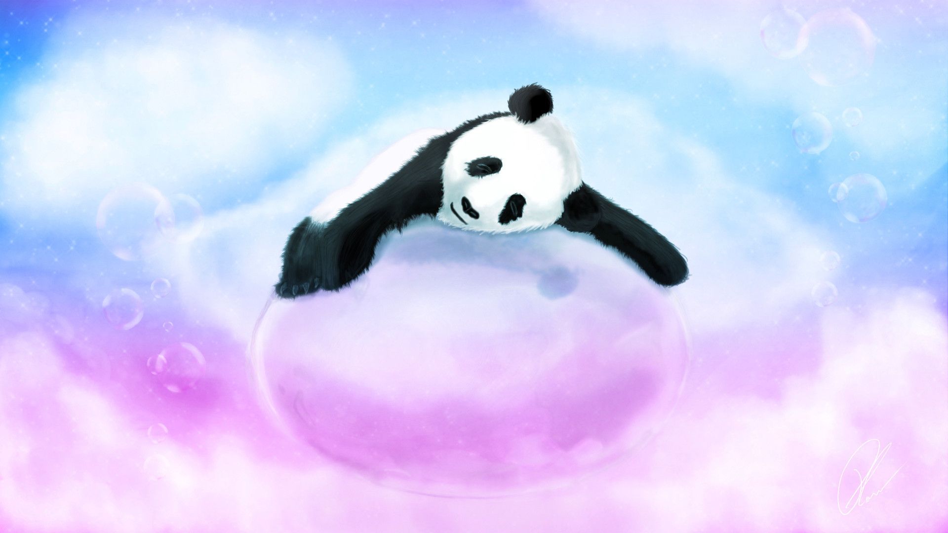 Kawaii Cute Panda Wallpapers On Wallpaperdog