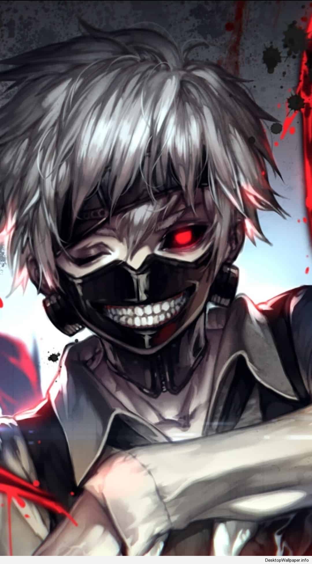 Anime Tokyo Ghoul, Ken Kaneki, 1080x2220 Phone HD Wallpaper
