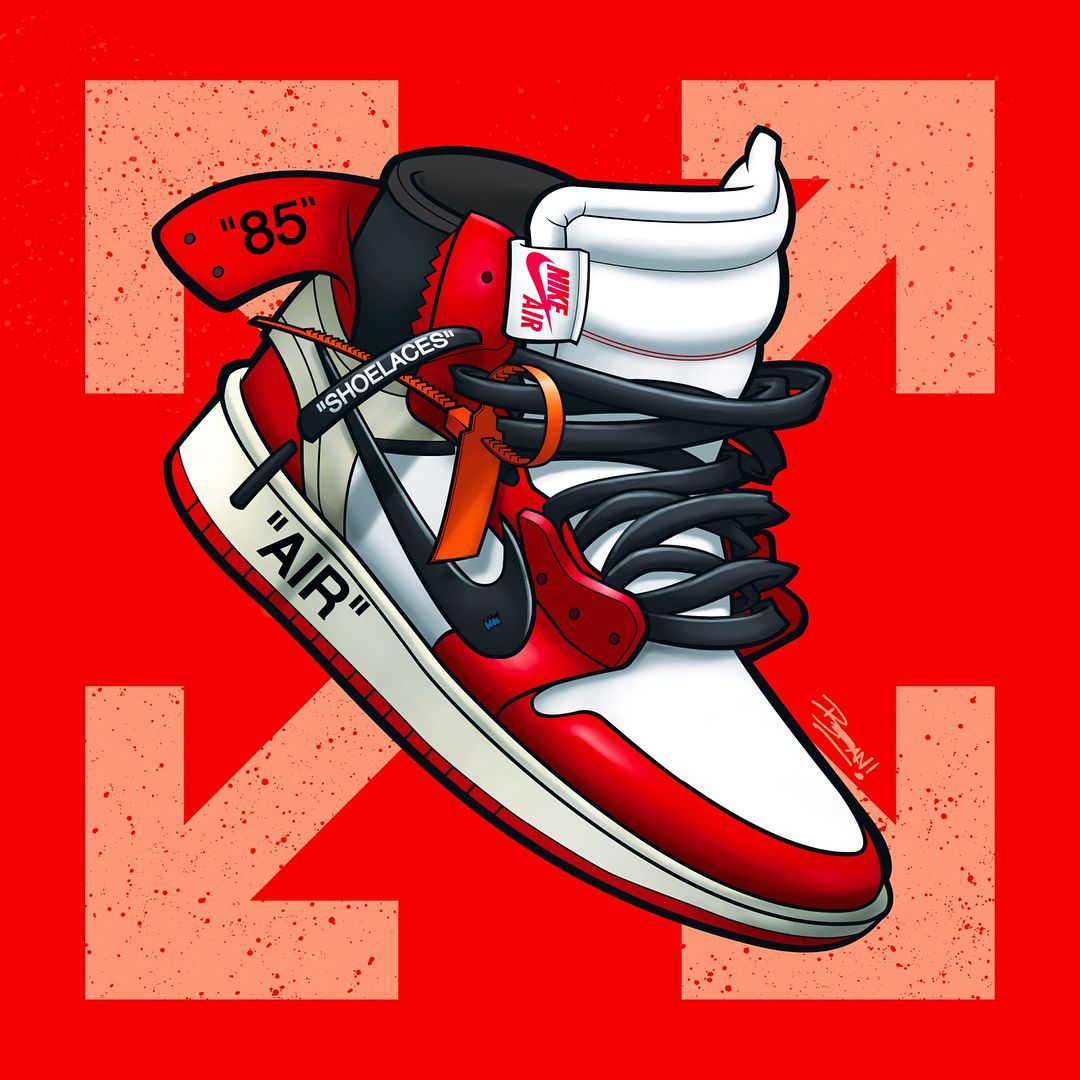 Red and White Jordan Shoes Wallpapers