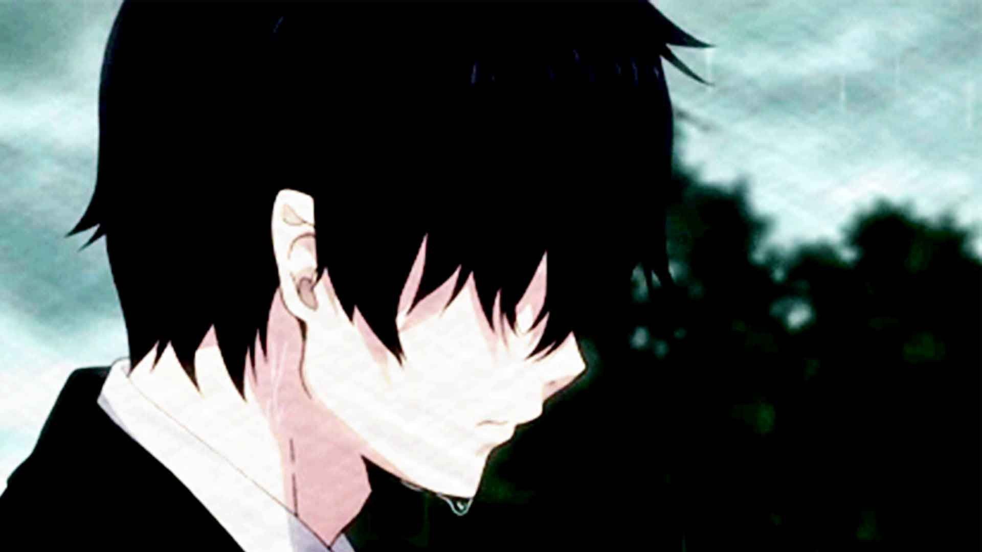 sad anime guys crying