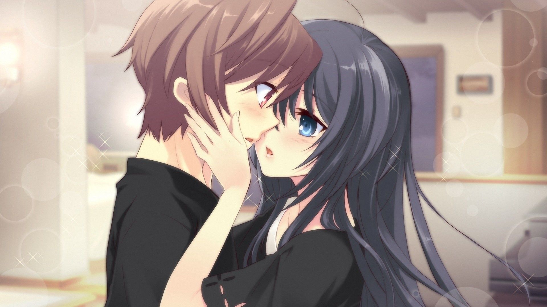 Cute Anime Couple Black Wallpapers on WallpaperDog