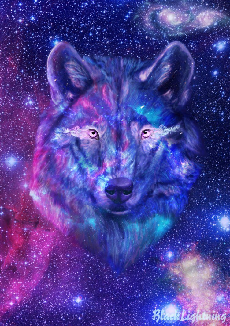 Download Anime Wolf Purple Aesthetic Galaxy Wallpaper  Wallpaperscom