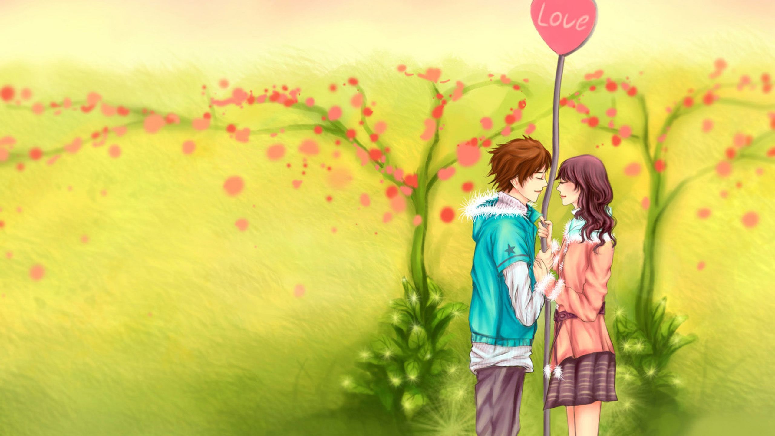 Download Love blooms in the heart of two Anime Couples  Wallpaperscom