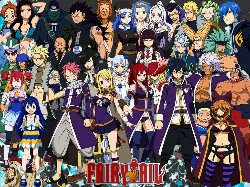 Download Fairy Tail Iphone Anime Characters Poster Wallpaper