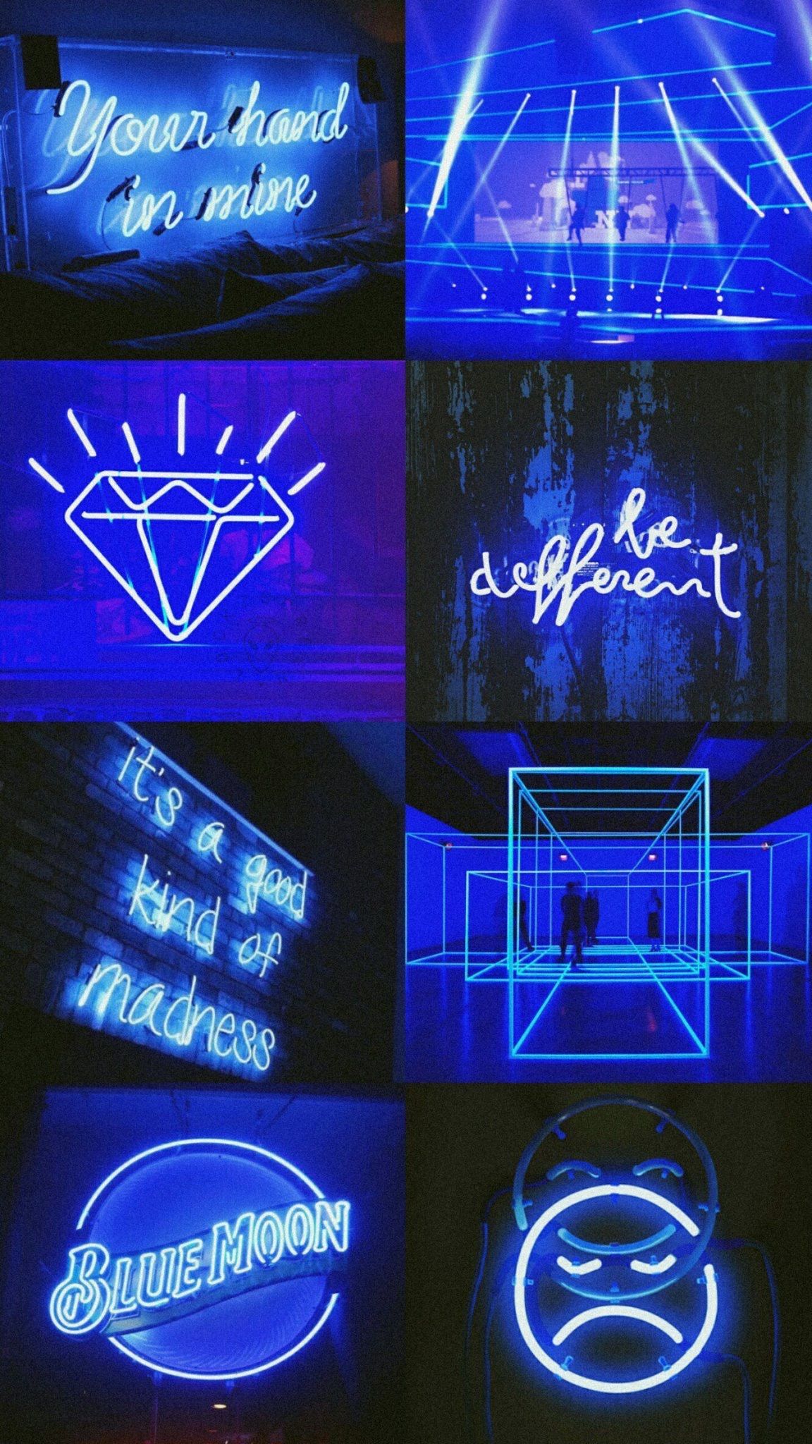 blue neon background