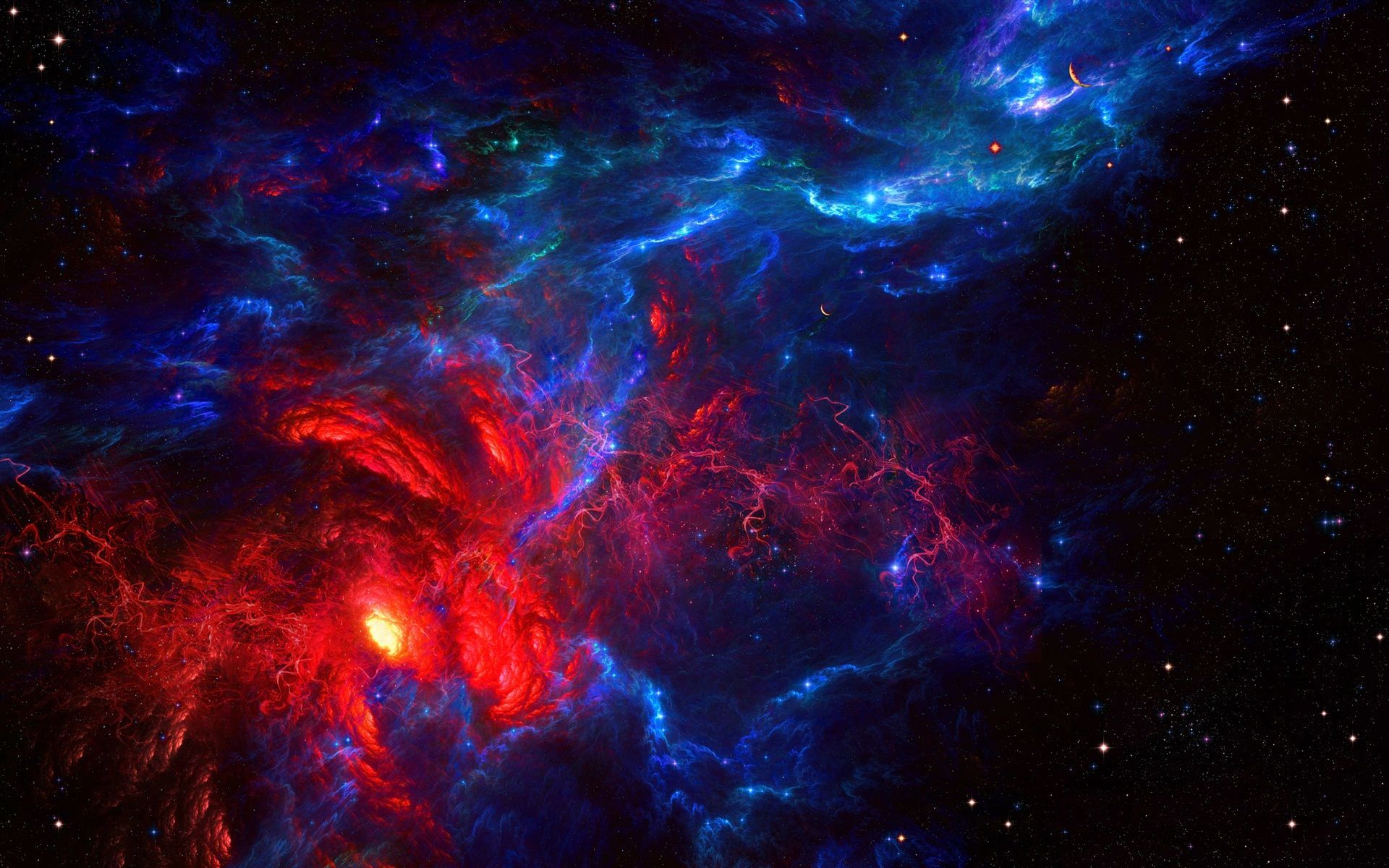  Galaxy background red and blue đẹp và độc đáo nhất