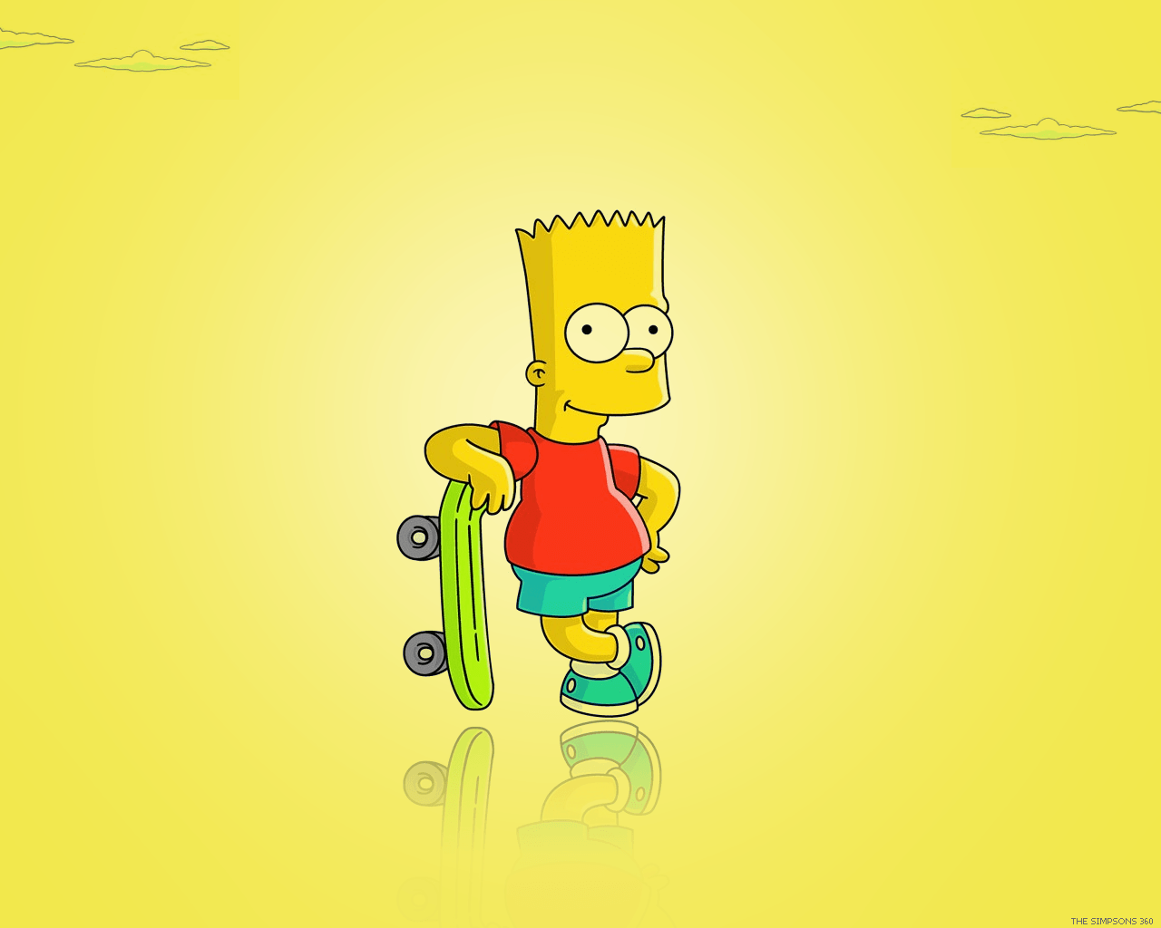 Download Sad Bart Simpsons On Desk Wallpaper