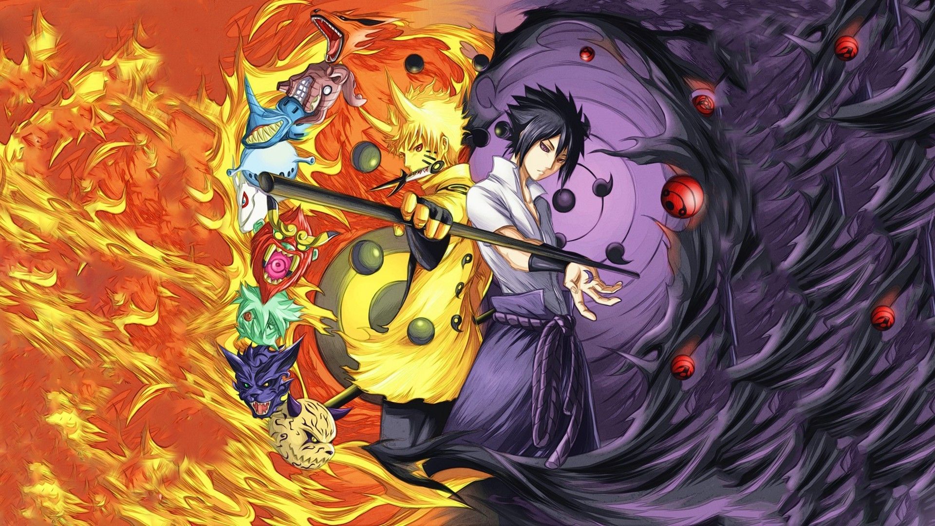 Download Sasuke Vs Naruto Final Battle Wallpaper