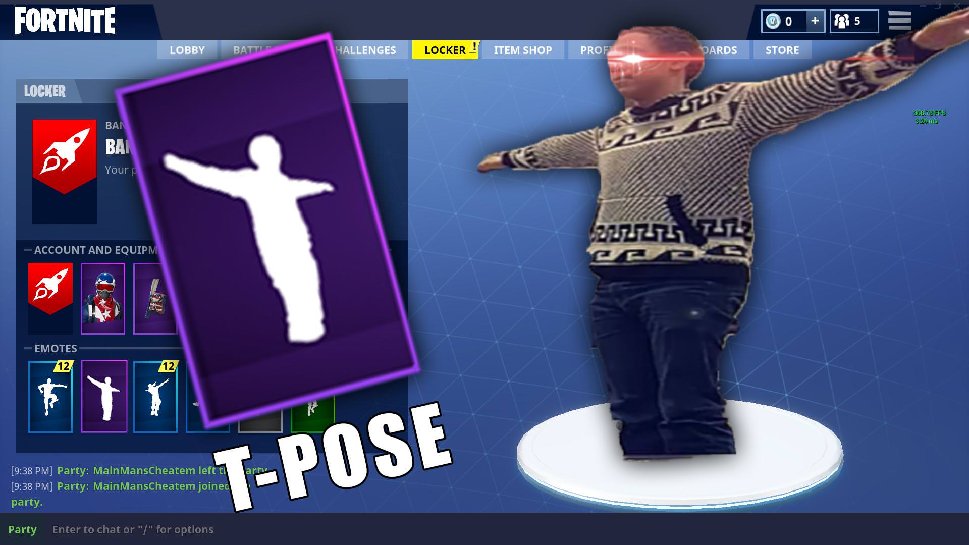 Pin by Fffgfff on meme  Fortnite, T-pose, Poses