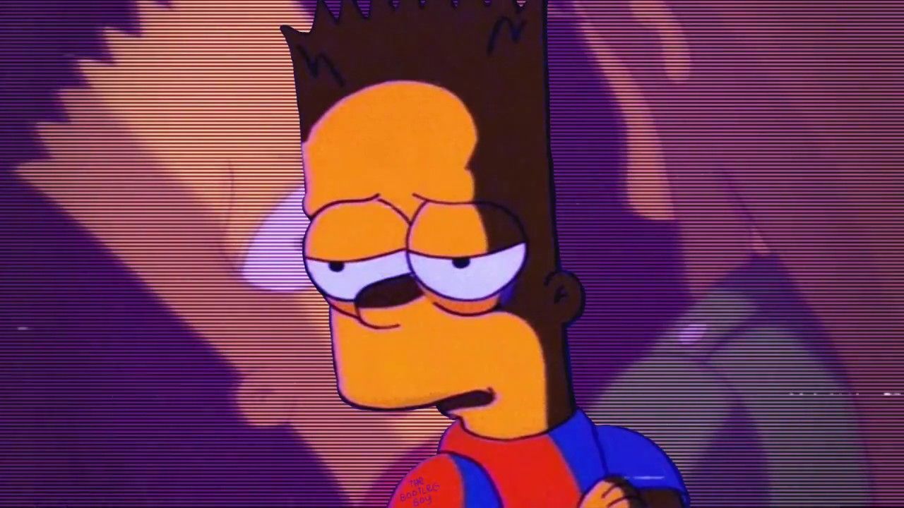 Bart Simpson Wallpaper Possibly Containing Anime Titled - Sad Bart