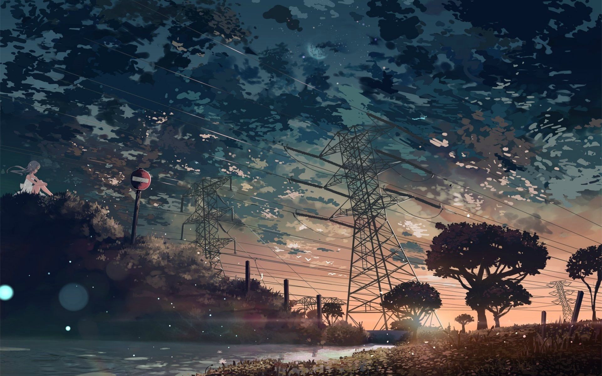 Download Anime Aesthetic Blue Skies Wallpaper  Wallpaperscom