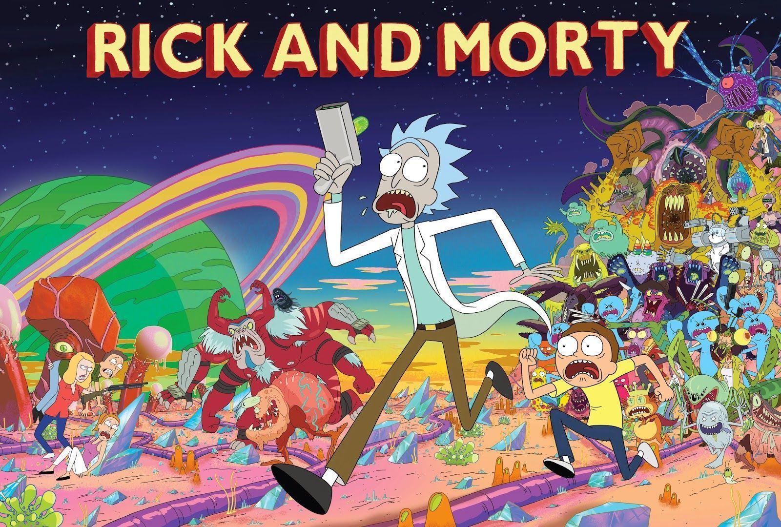 Rick and Morty Trippy on Dog iPhone Wallpapers Free Download