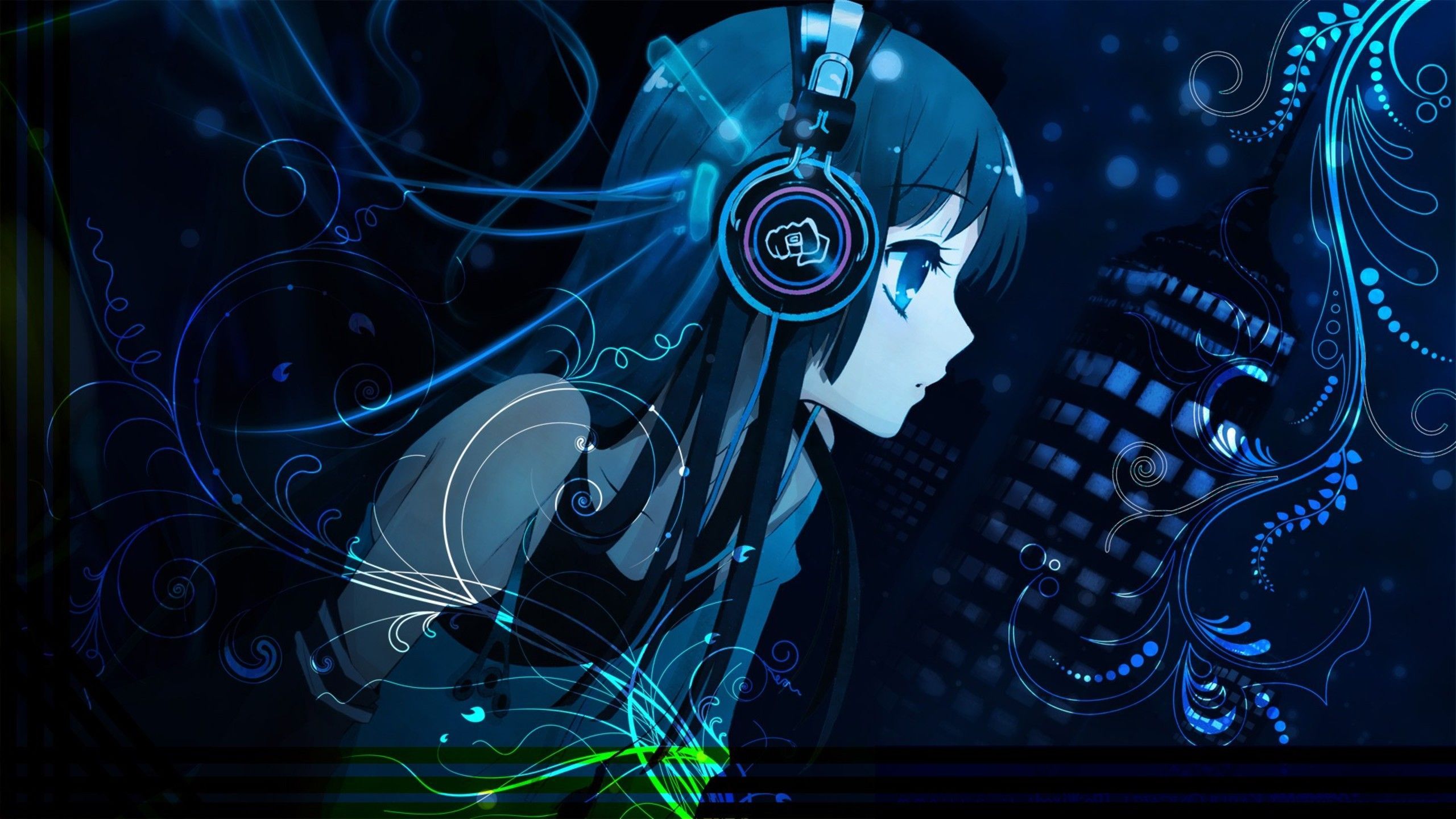 Anime Girl with Headphones Wallpapers on WallpaperDog