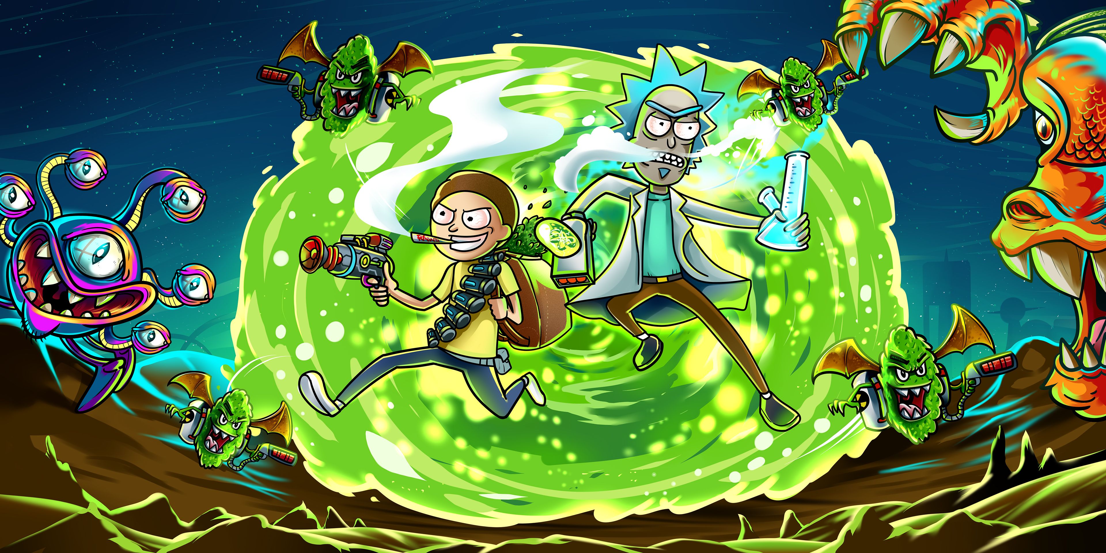 Rick Y Morty Hd Fondo De Pantalla Personajes de rick y morty