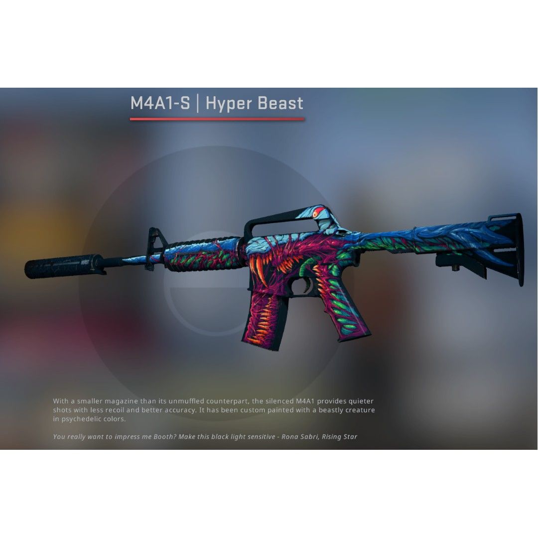 Download wallpaper fragments, flame, paint, workshop, cs go, custom paint  job, m4a1-s, hyper beast, section weapon in resolution 1920x1080