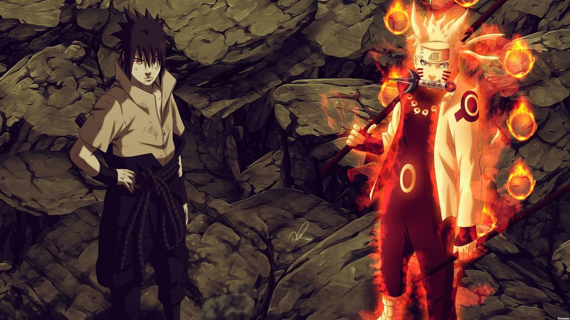 Download Sasuke Vs Naruto Final Battle Wallpaper