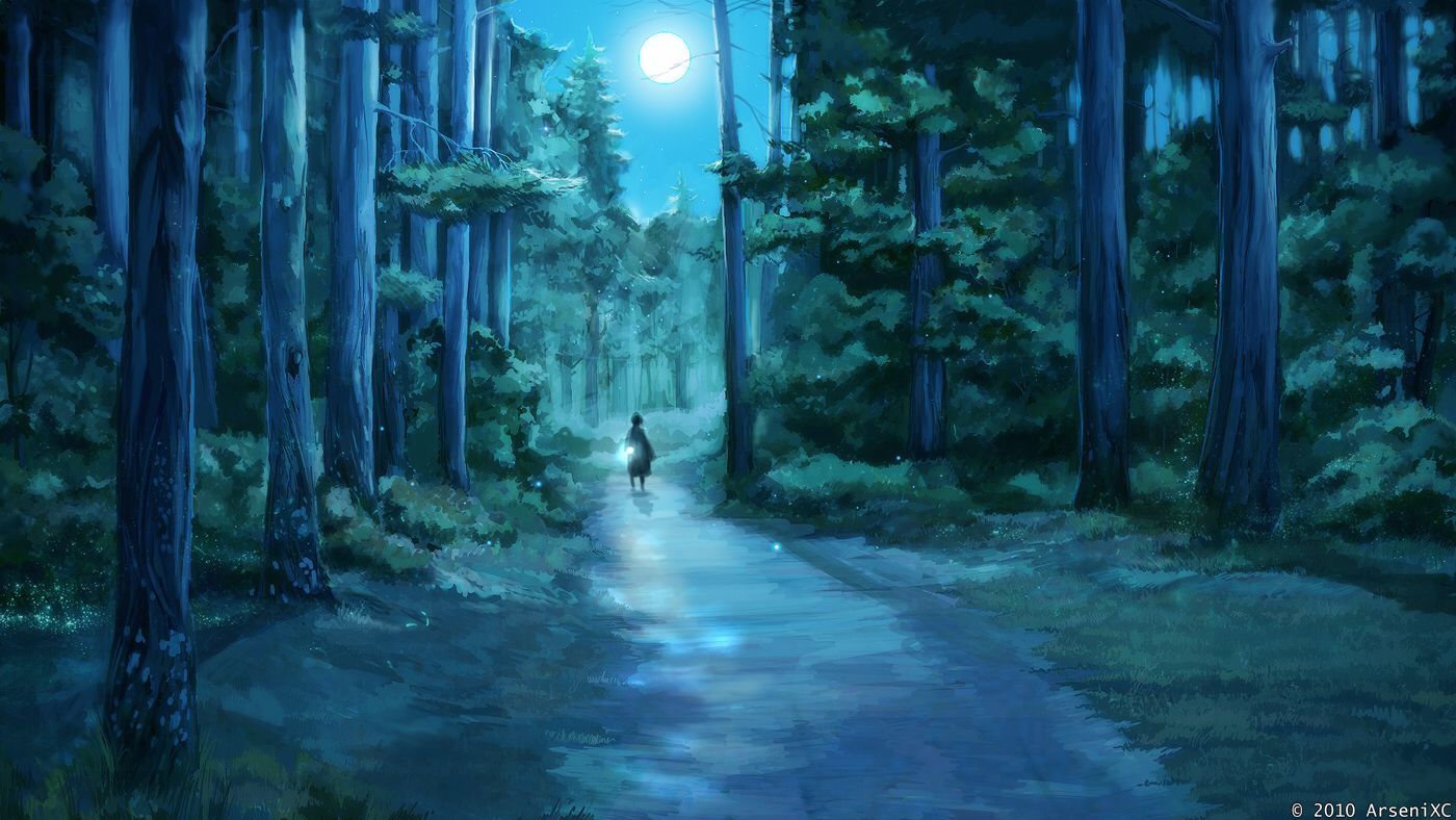 Anime Dark Forest Wallpapers On Wallpaperdog