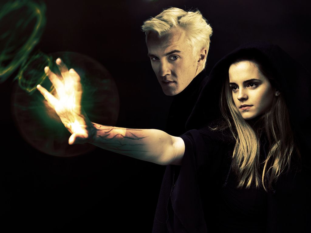 1024x768 Draco and Hermione dramione Draco, hermione fanfiction, Dramione.