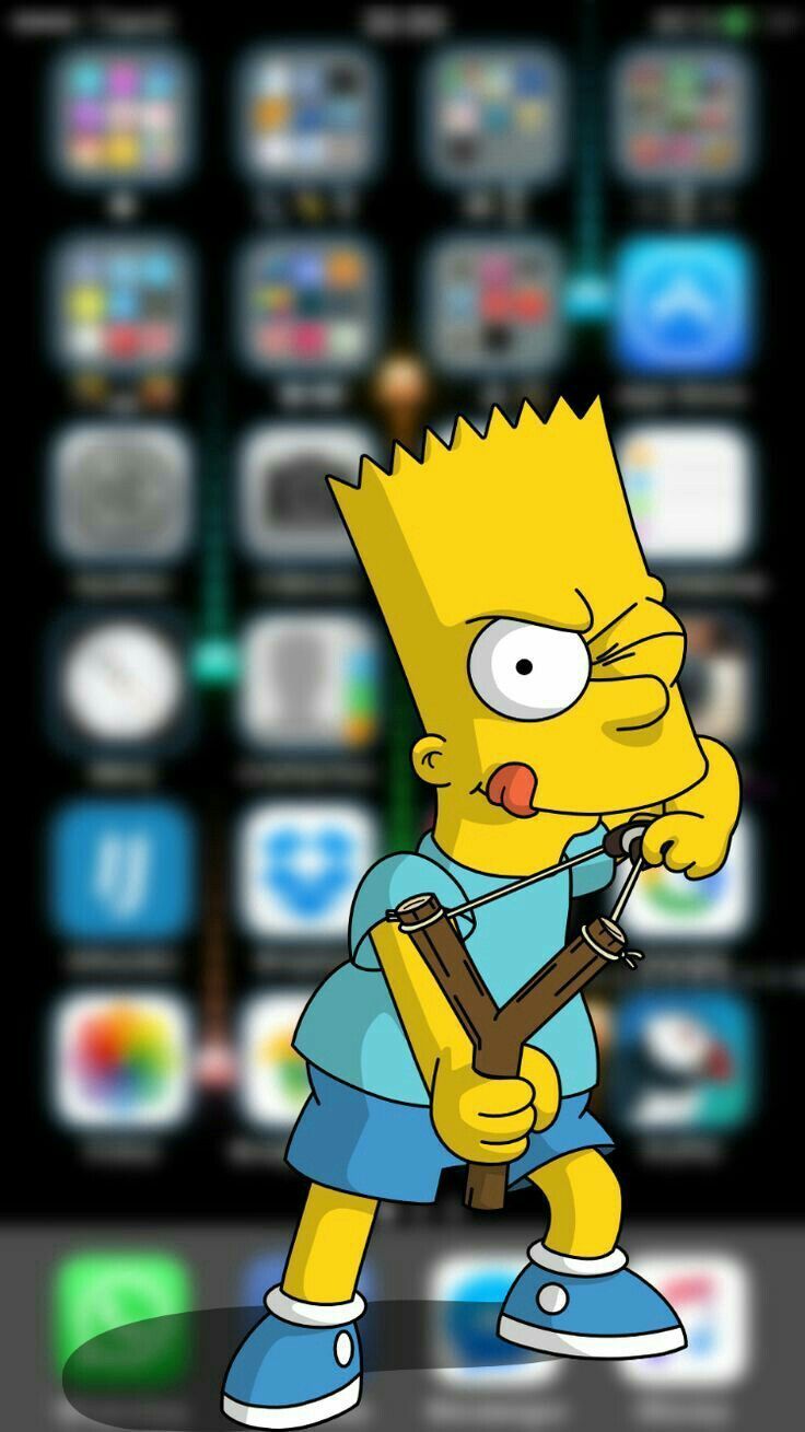 Bored BartV2, bart simpson, depressed, sad, simpsons, HD phone