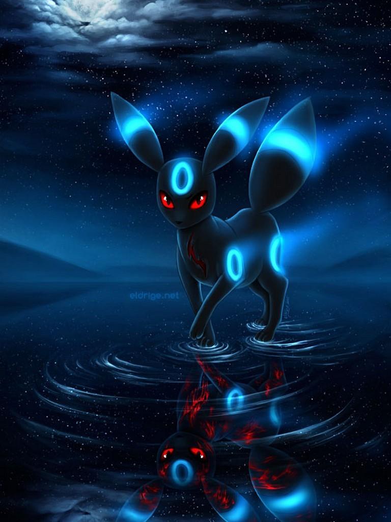 Cute Happy Umbreon 8k Shiny · Creative Fabrica