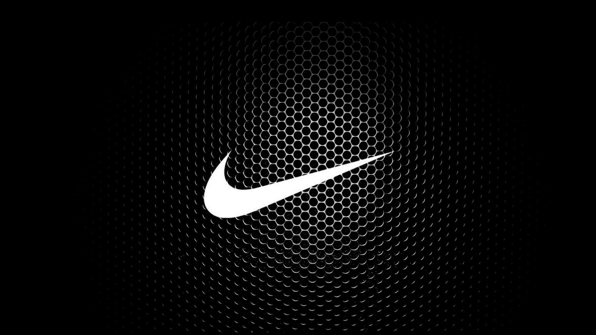 white and black nike logo