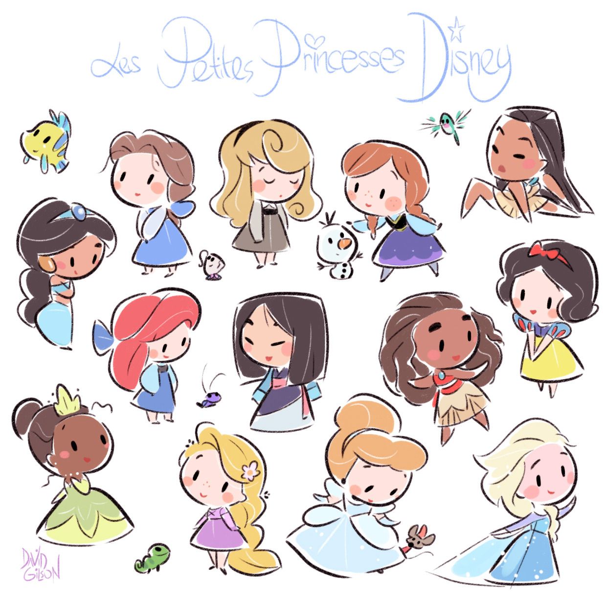 cute cartoon disney princess
