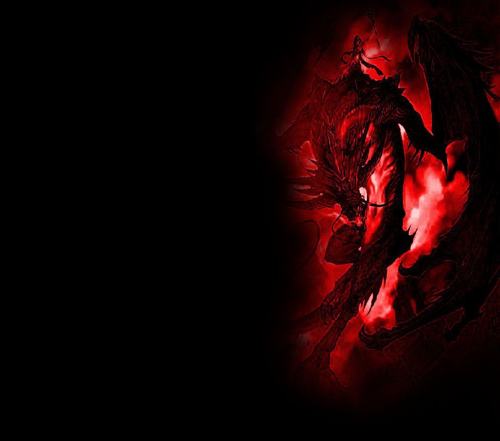 Wallpaper Black and Red Dragon Illustration, Background - Download Free  Image