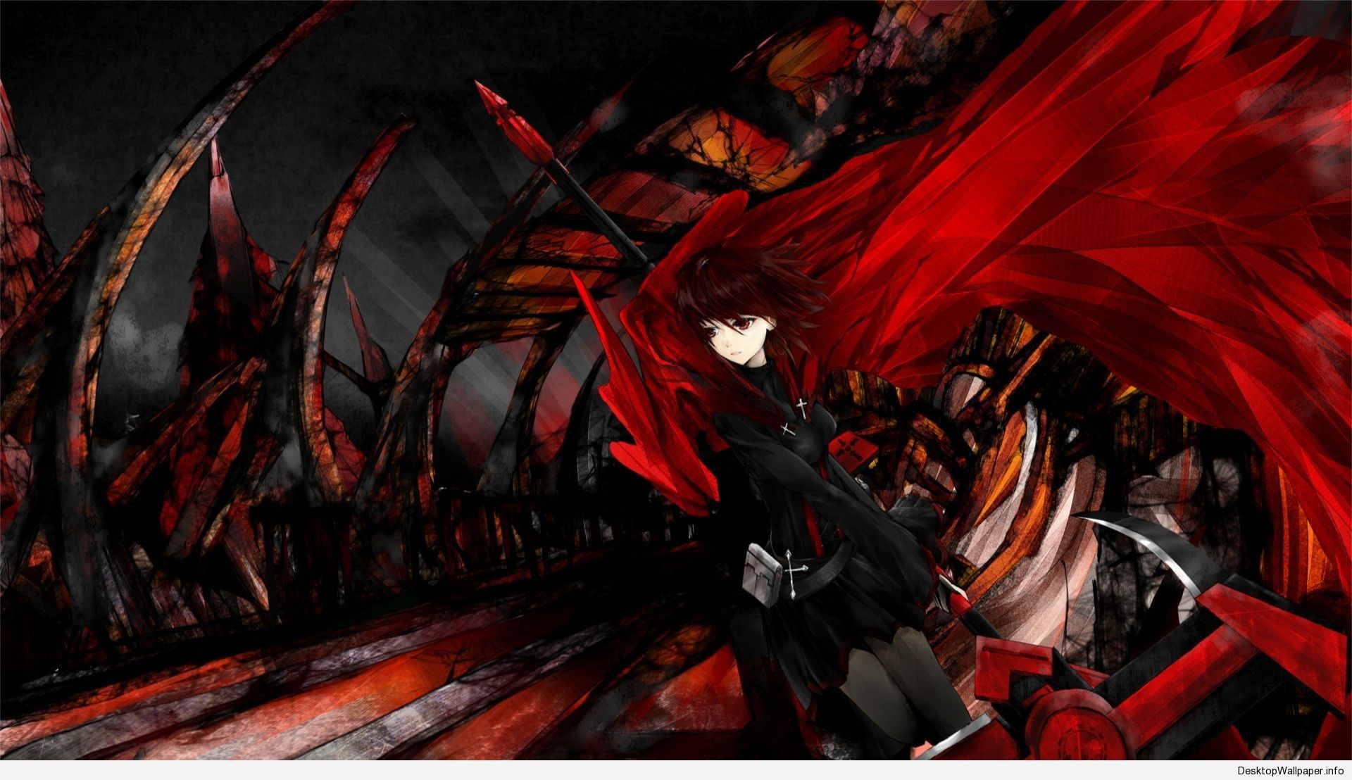 Dark Red Anime Wallpapers on WallpaperDog